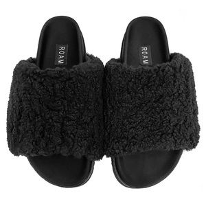 🌵ROAM FUZZY SLIPPER SLIDE FAUX SHEARLING